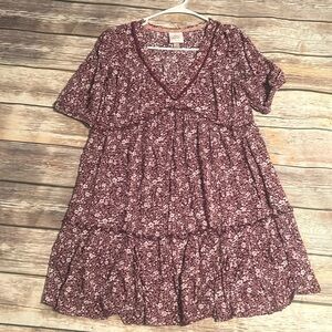 Knox Rose Purple Floral Dress Small